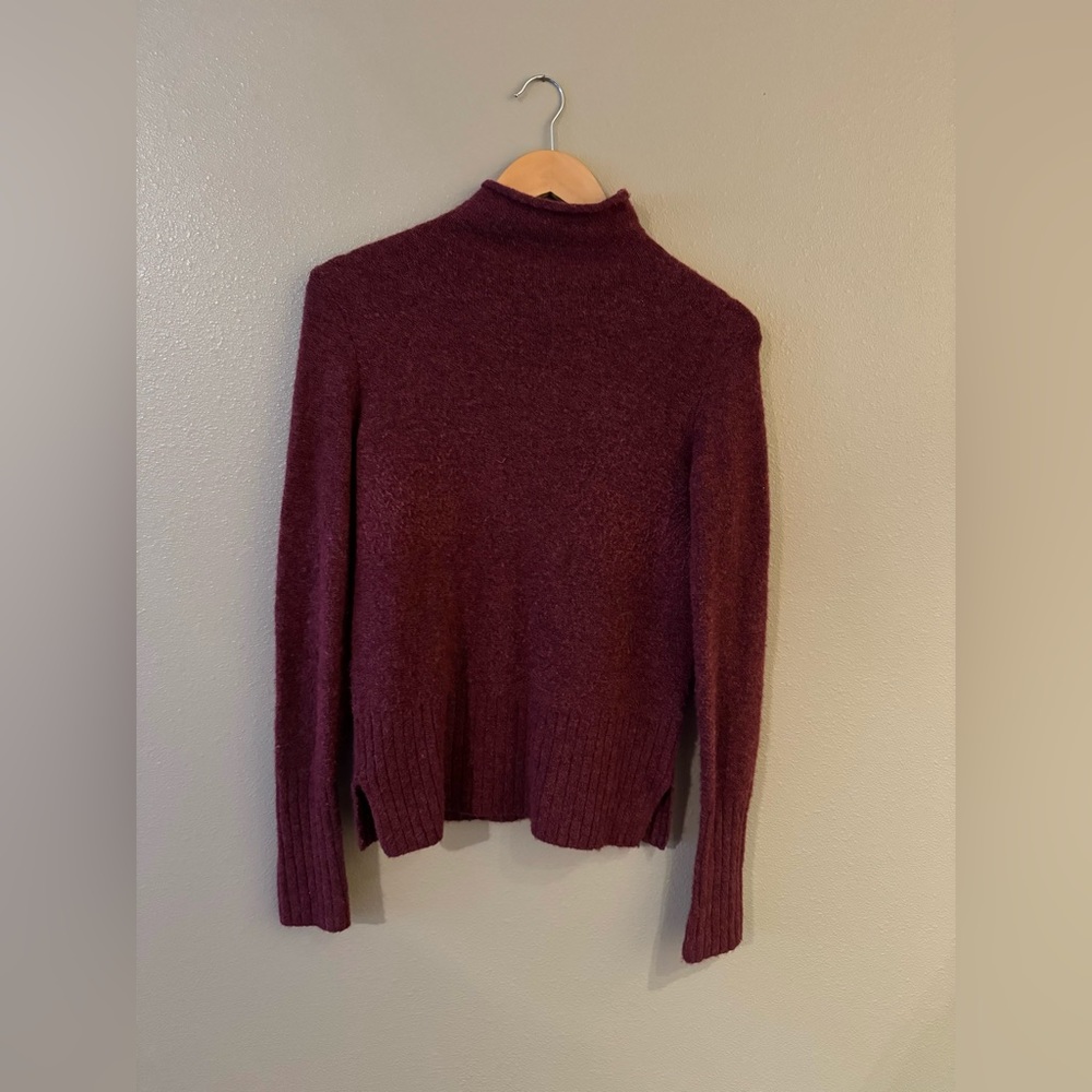 Madewell Turtleneck Sweater-Burgundy